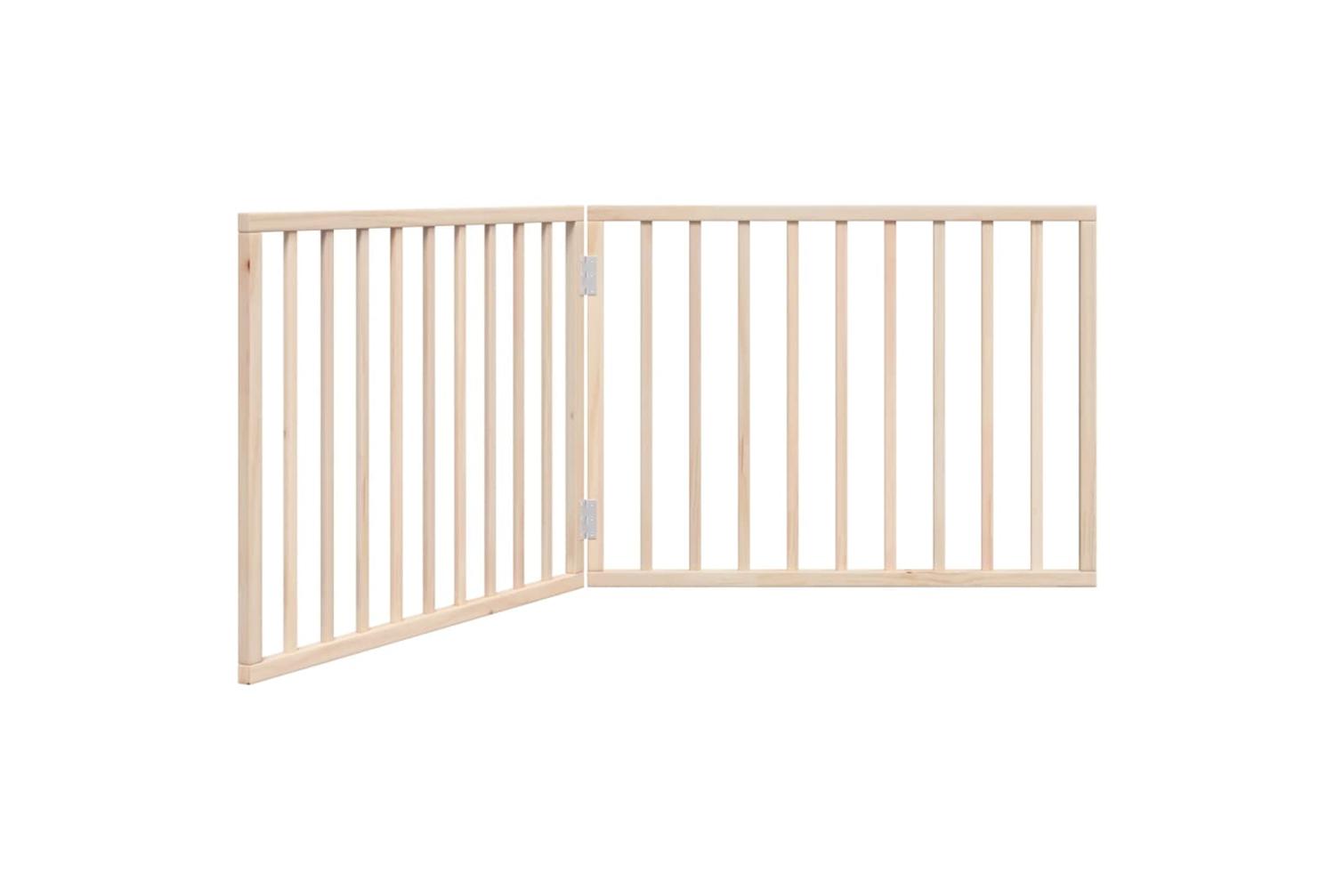 Vidaxl Dog Gate Foldable 2 Panels 160 Cm Poplar Wood-2