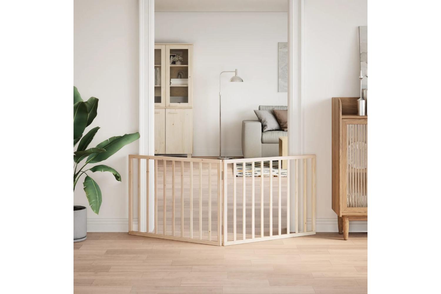 Vidaxl Dog Gate Foldable 2 Panels 160 Cm Poplar Wood-3