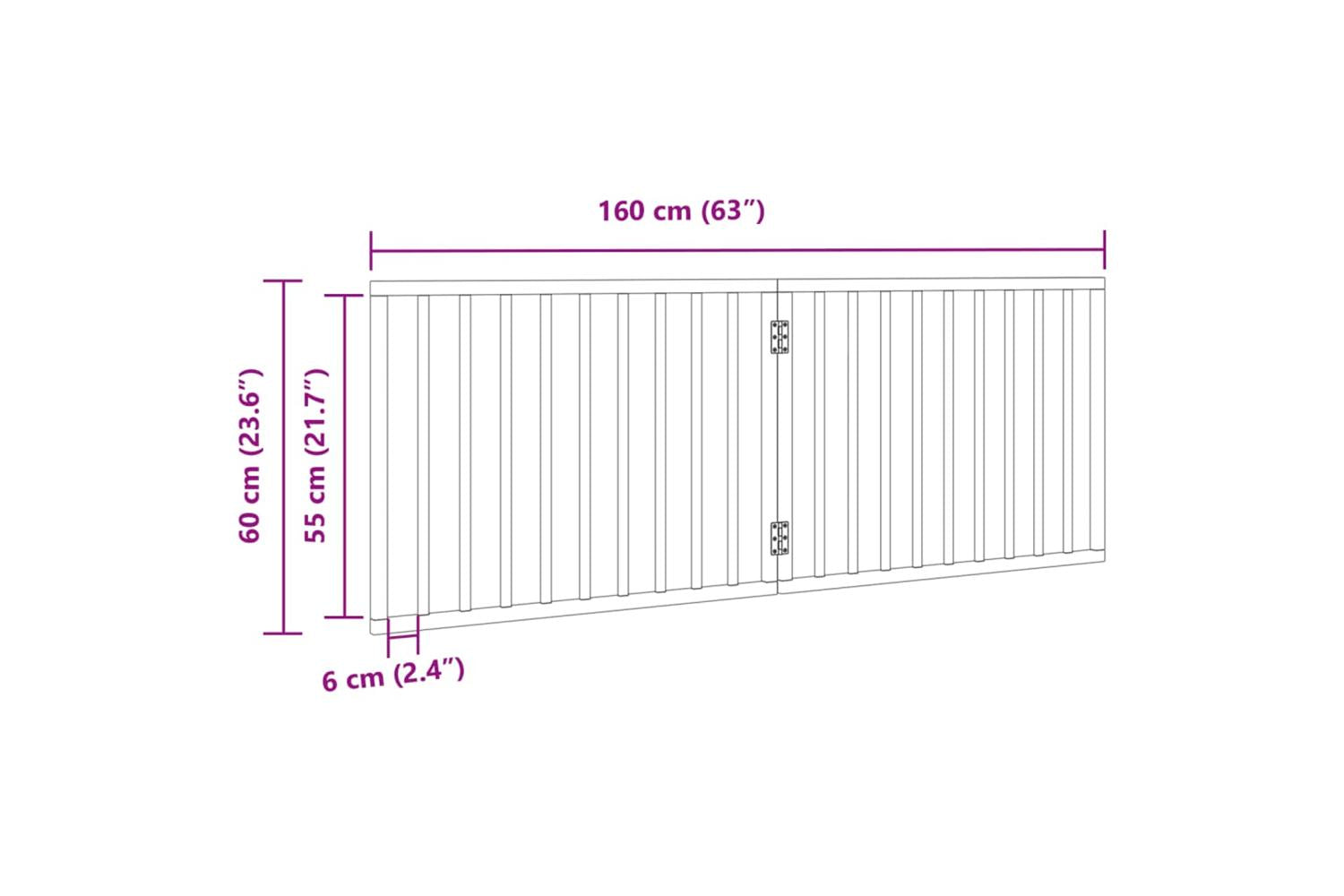 Vidaxl Dog Gate Foldable 2 Panels 160 Cm Poplar Wood-9