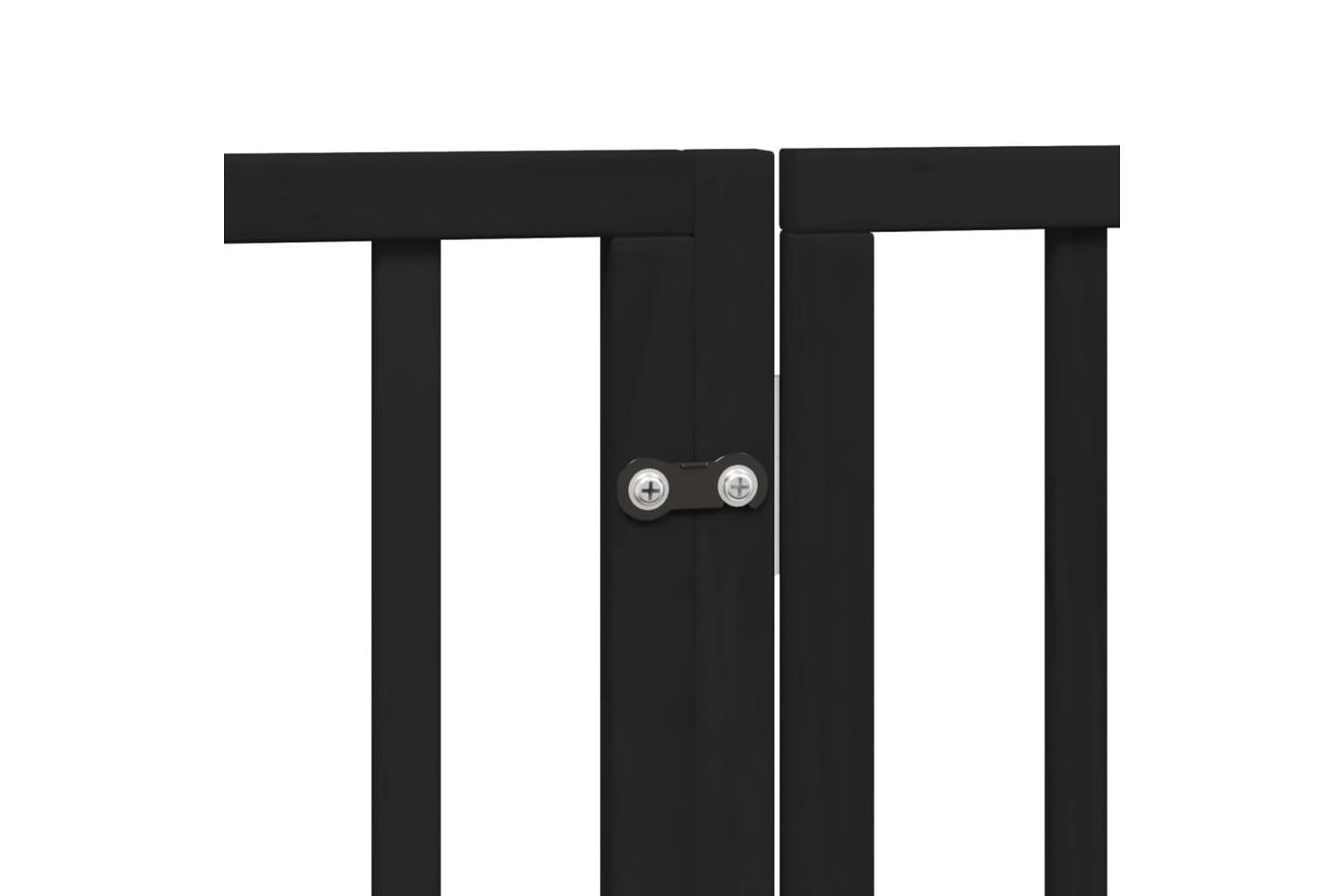 Vidaxl Dog Gate With Door Foldable 4 Panels Black 320 Cm Poplar Wood-9