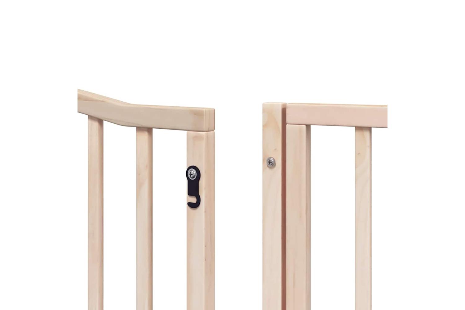 Vidaxl Dog Gate With Door Foldable 10 Panels 800 Cm Poplar Wood-10