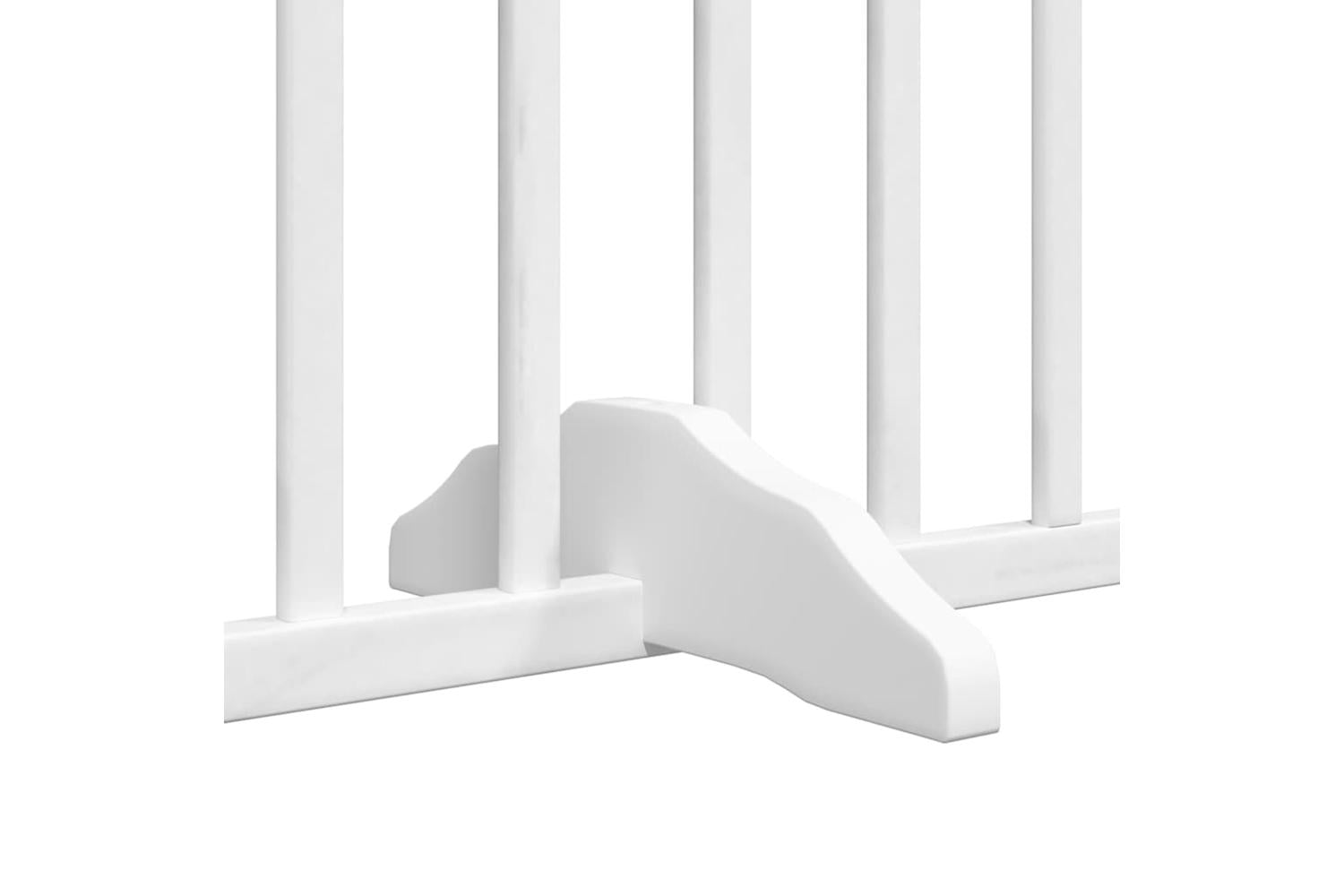 Vidaxl Dog Gate With Door Foldable 8 Panels White 640 Cm Poplar Wood-7