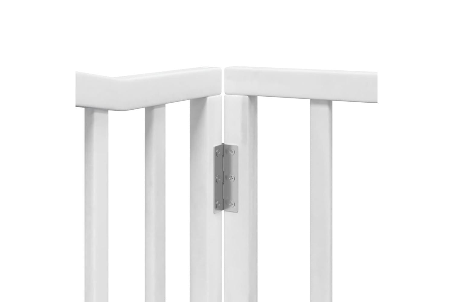 Vidaxl Dog Gate With Door Foldable 8 Panels White 640 Cm Poplar Wood-9