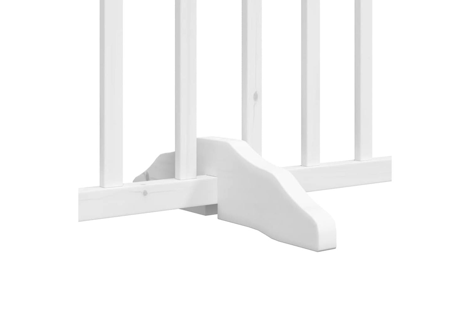Vidaxl Dog Gate With Door Foldable 10 Panels White 800 Cm Poplar Wood-7