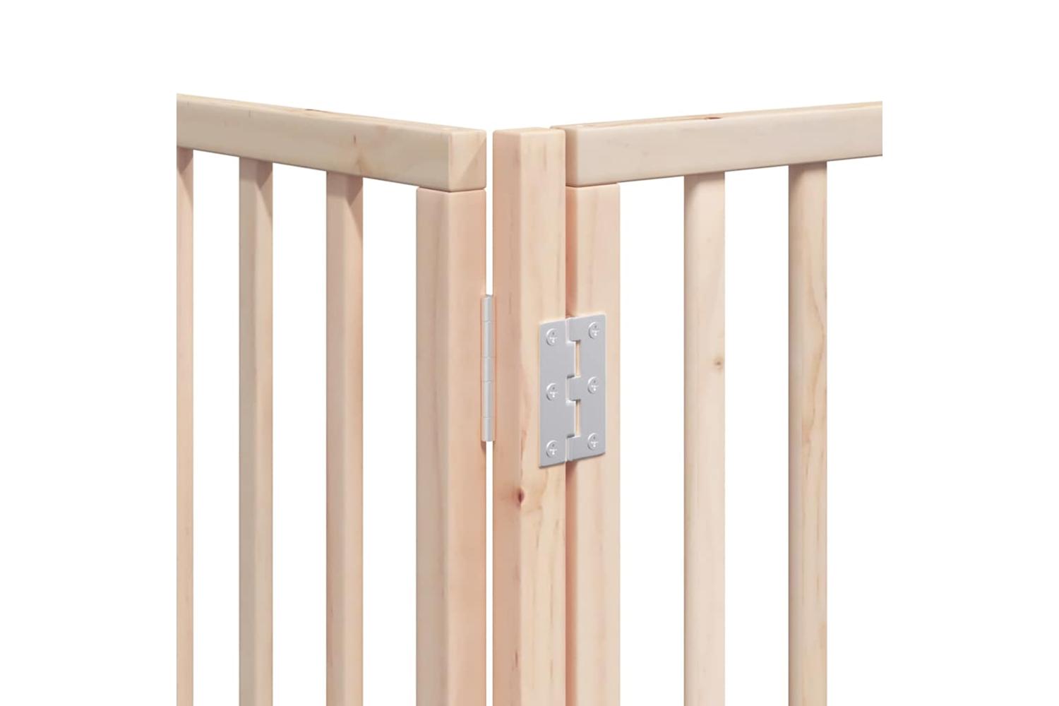 Vidaxl Dog Gate With Door Foldable 10 Panels 800 Cm Poplar Wood-10