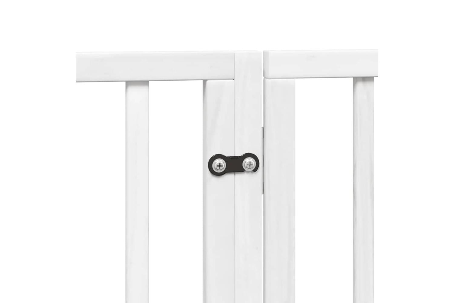 Vidaxl Dog Gate With Door Foldable 8 Panels White 640 Cm Poplar Wood-7