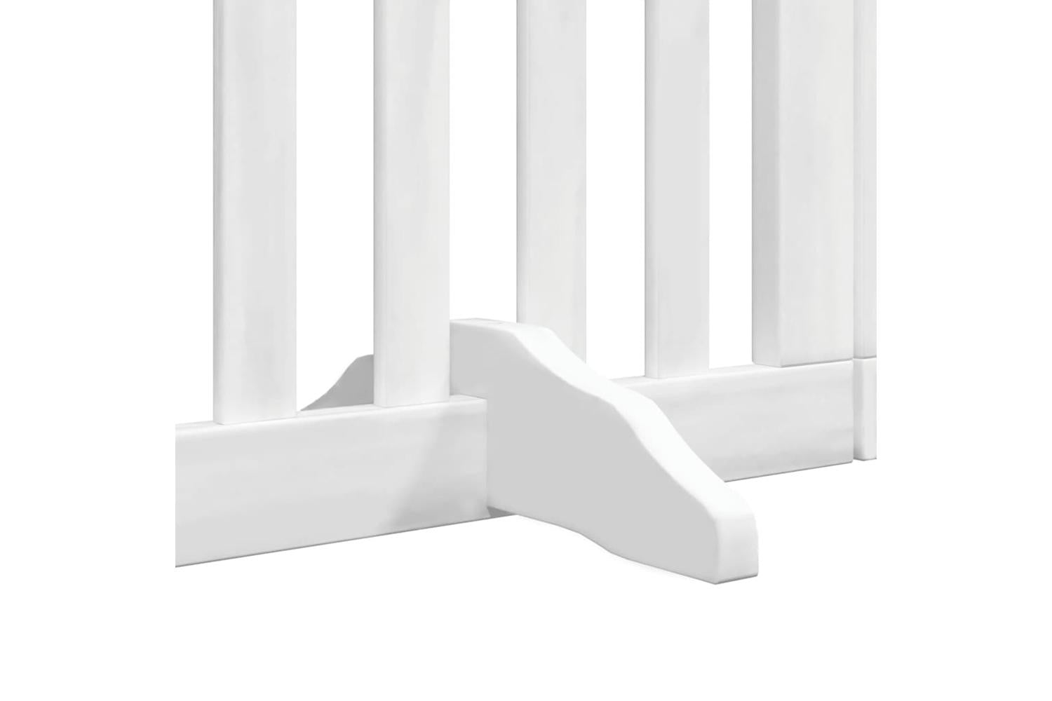 Vidaxl Dog Gate With Door Foldable 9 Panels White 450 Cm Poplar Wood-6