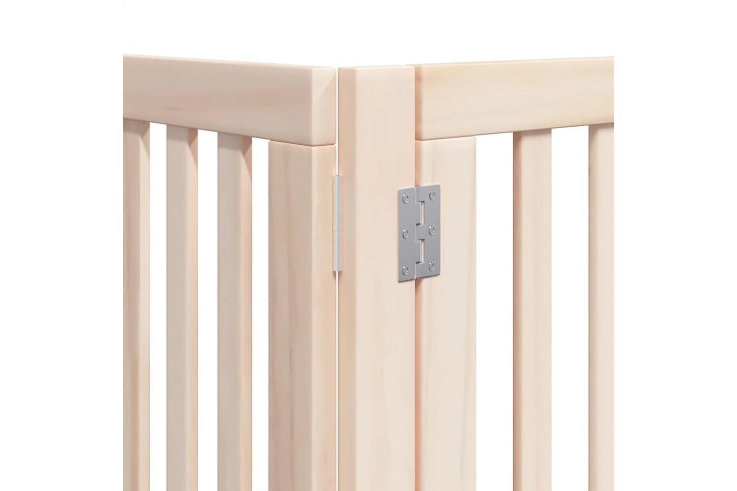 Vidaxl Dog Gate With Door Foldable 12 Panels 600 Cm Poplar Wood-10