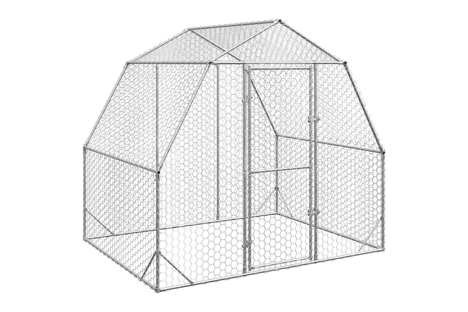 Vidaxl Chicken Run 25x2x225 M Galvanised Steel-2