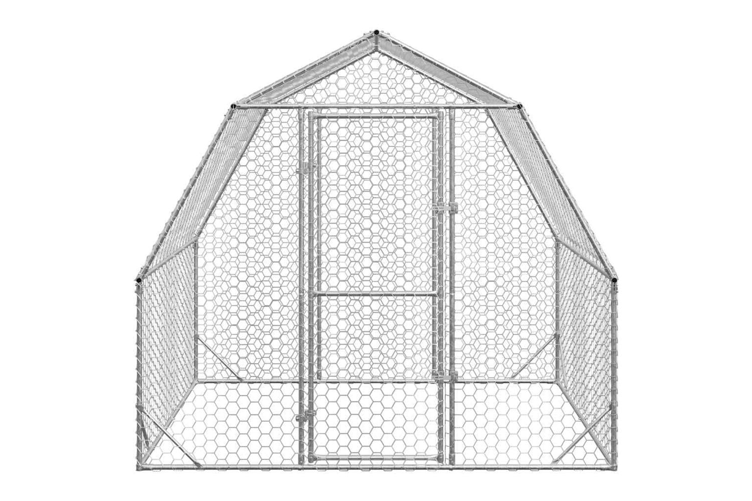 Vidaxl Chicken Run 25x2x225 M Galvanised Steel-3