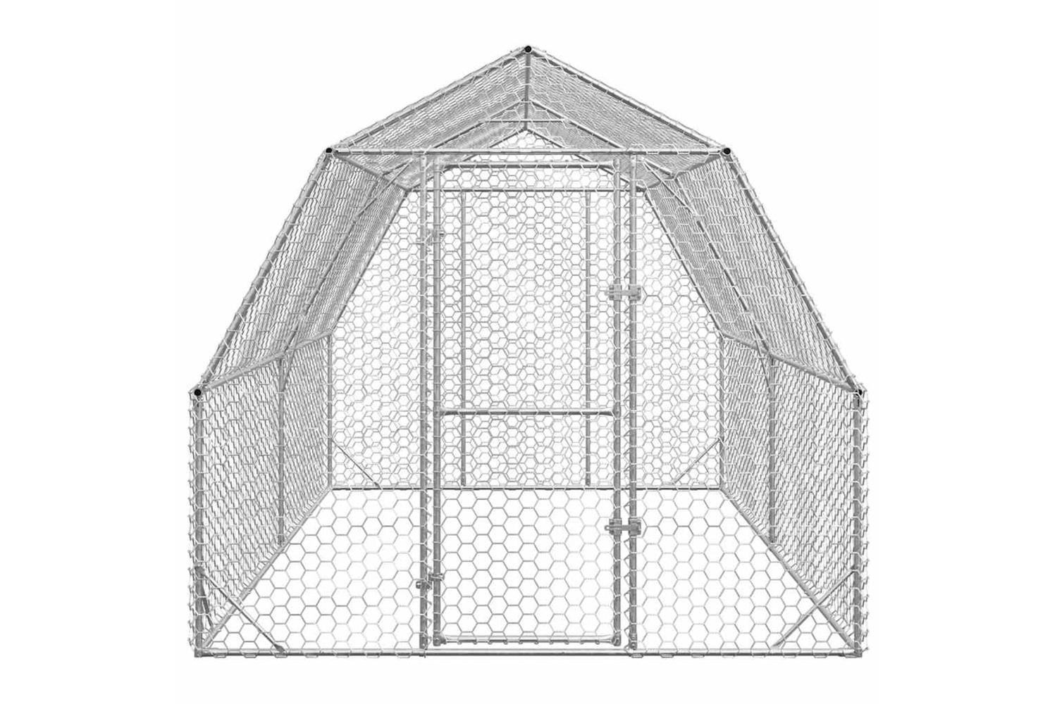 Vidaxl Chicken Run 25x4x225 M Galvanised Steel-3