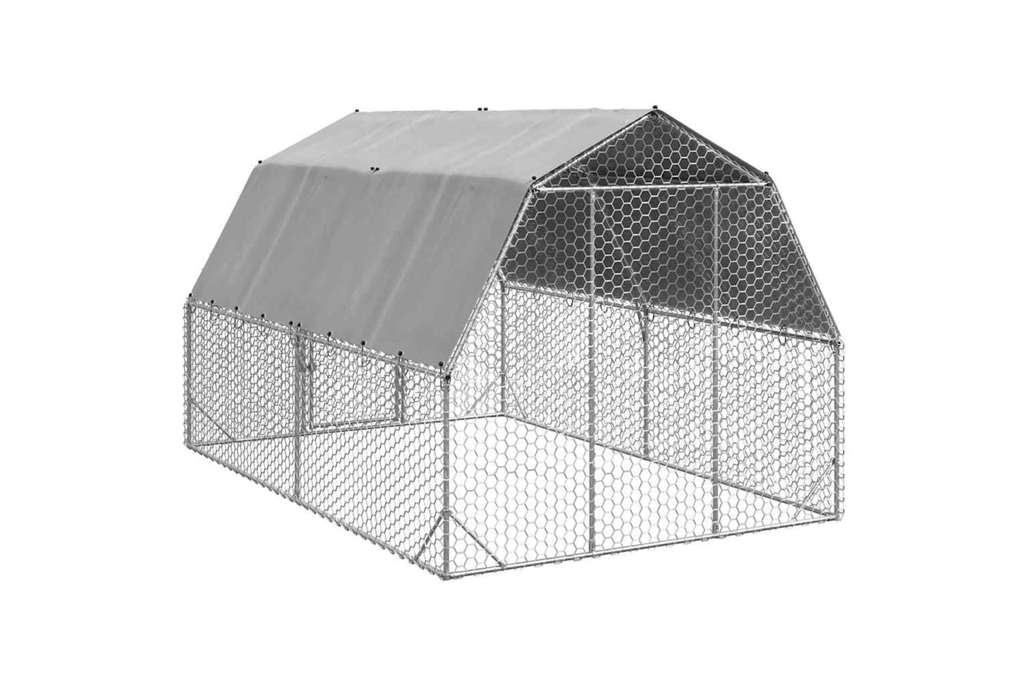 Vidaxl Chicken Run With Roof 25x4x225 M Galvanised Steel-5