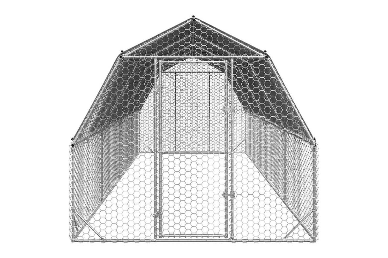 Vidaxl Chicken Run With Roof 25x8x225 M Galvanised Steel-3