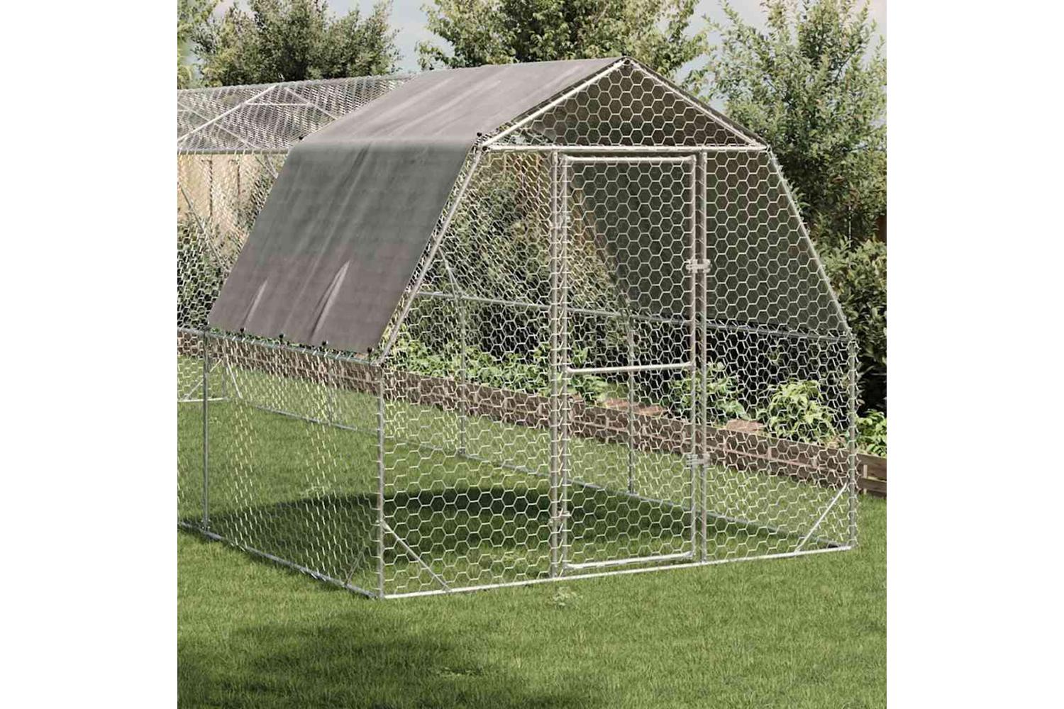 Vidaxl Chicken Run With Roof 25x8x225 M Galvanised Steel-2