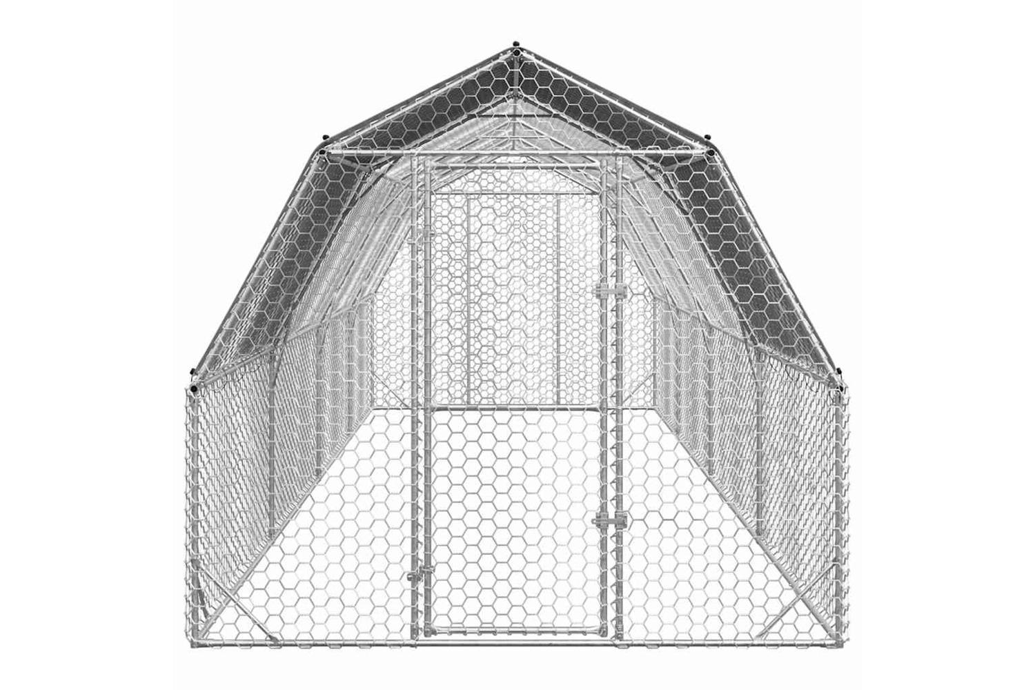 Vidaxl Chicken Run With Roof 25x8x225 M Galvanised Steel-3