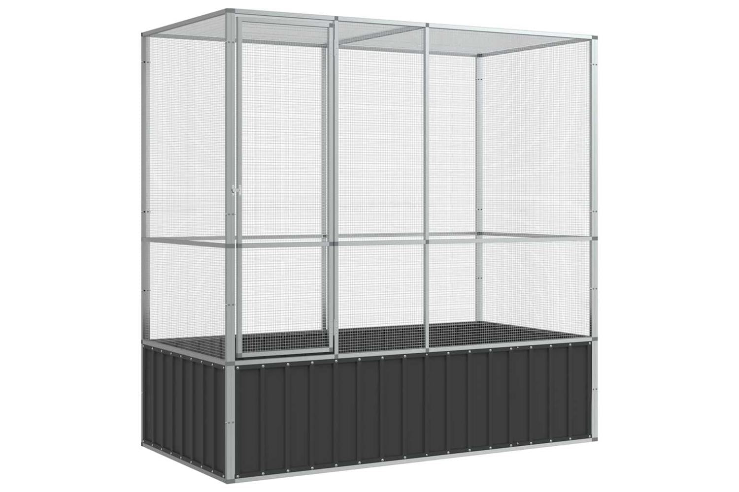 Vidaxl Aviary Silver 2105x107x212 Cm Steel-2