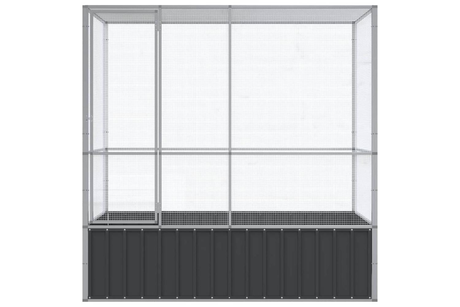 Vidaxl Aviary Silver 2105x107x212 Cm Steel-4