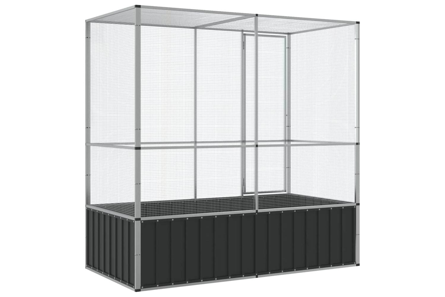 Vidaxl Aviary Silver 2105x107x212 Cm Steel-6