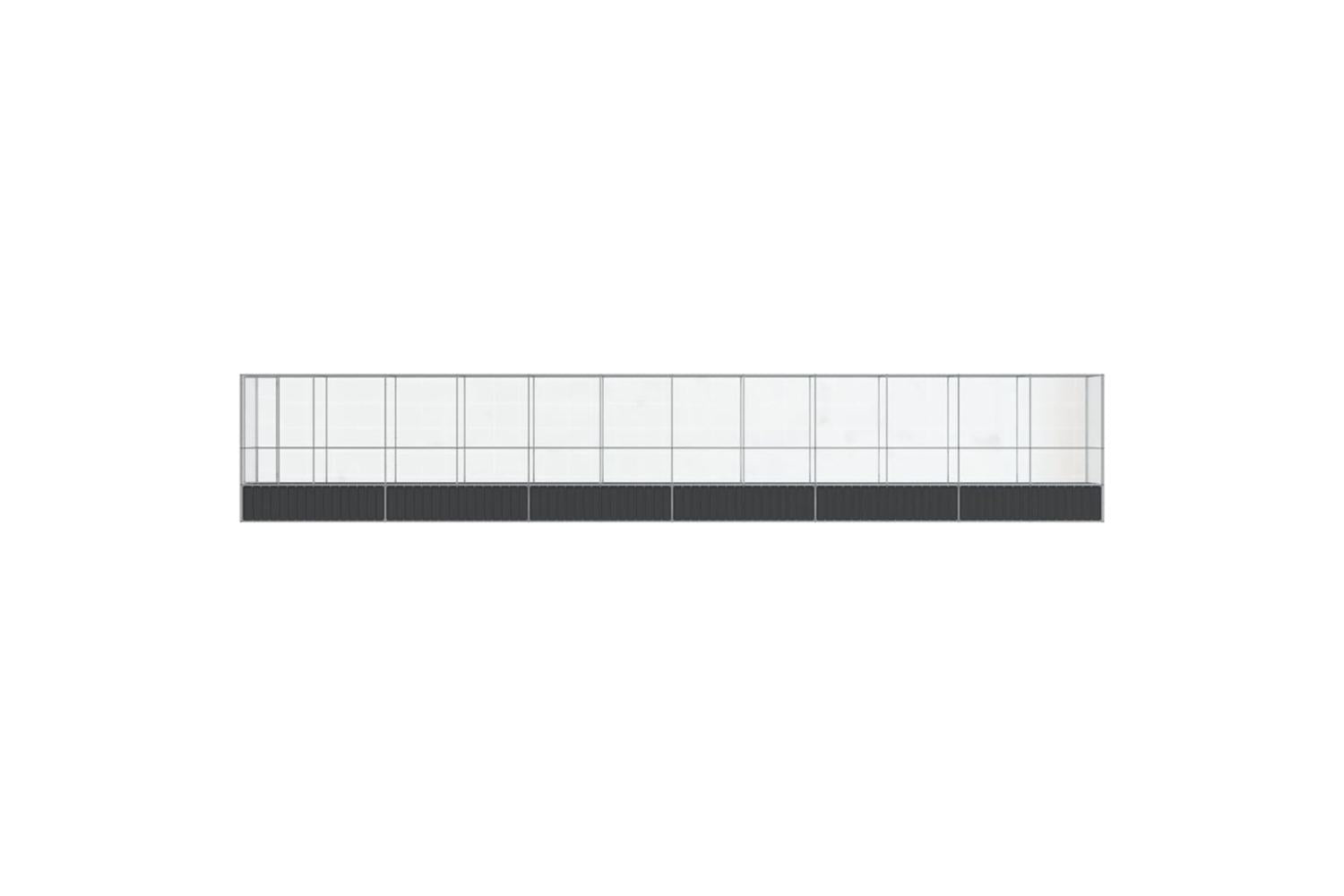 Vidaxl Aviary With Extension Silver 12505x107x212 Cm Steel-3