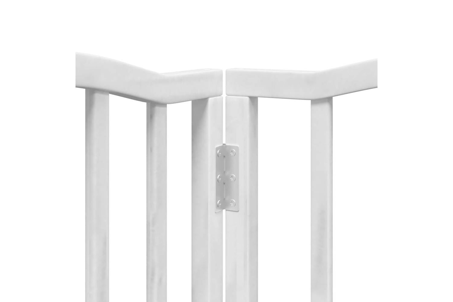 Vidaxl Dog Gate With Door Foldable 6 Panels White 300 Cmpoplar Wood-10