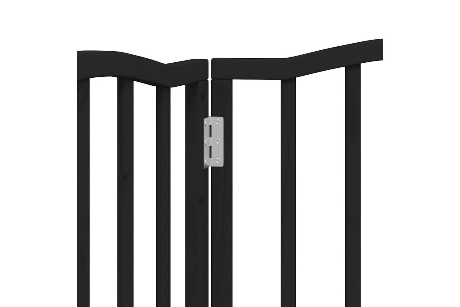 Vidaxl Dog Gate Foldable 3 Panels Black 150 Cmpoplar Wood-8