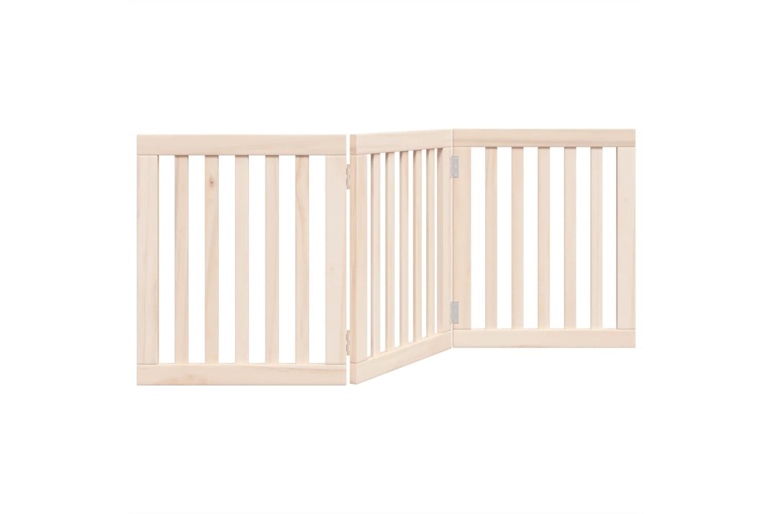 Vidaxl Dog Gate Foldable 3 Panels 150 Cm Poplar Wood-6