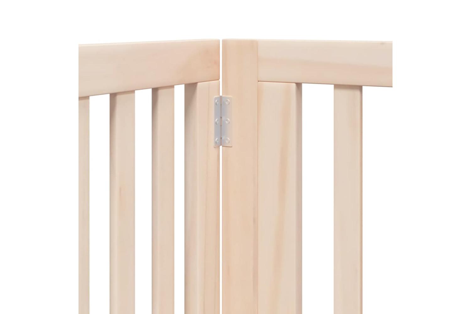 Vidaxl Dog Gate With Door Foldable 4 Panels 320 Cm Poplar Wood-8