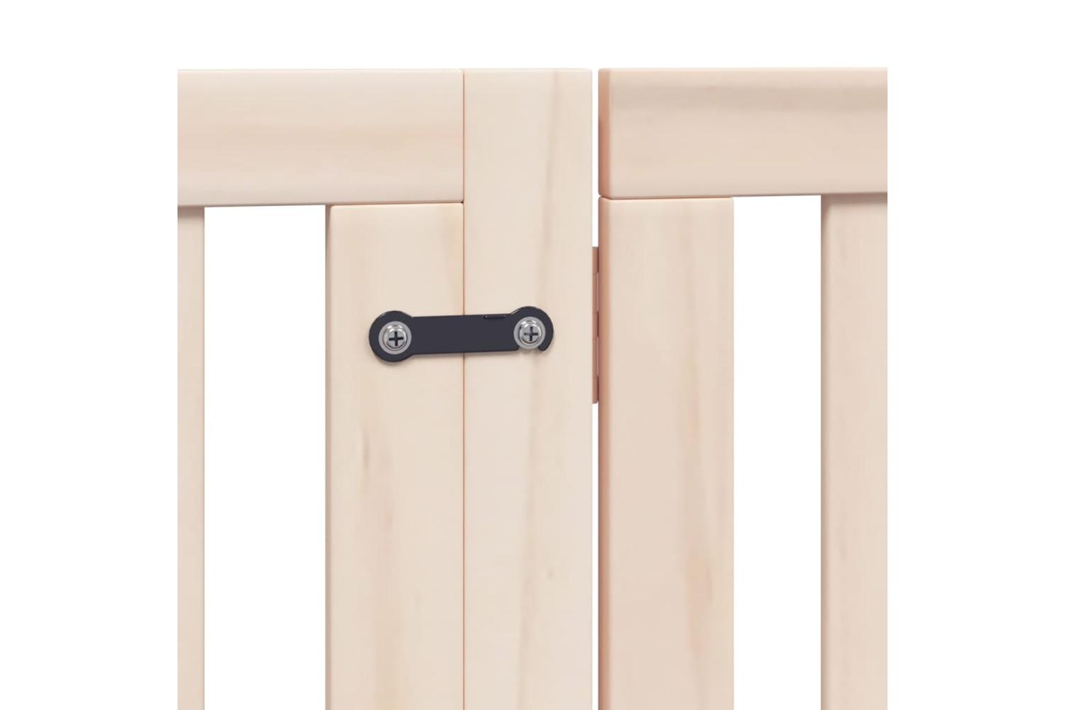 Vidaxl Dog Gate With Door Foldable 4 Panels 320 Cm Poplar Wood-9