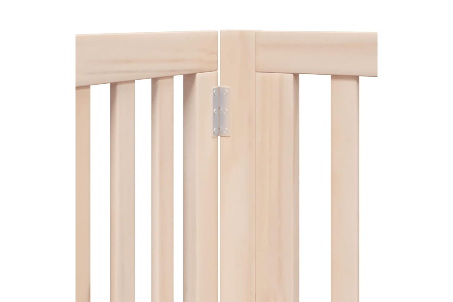 Vidaxl Dog Gate With Door Foldable 4 Panels 320 Cm Poplar Wood-8