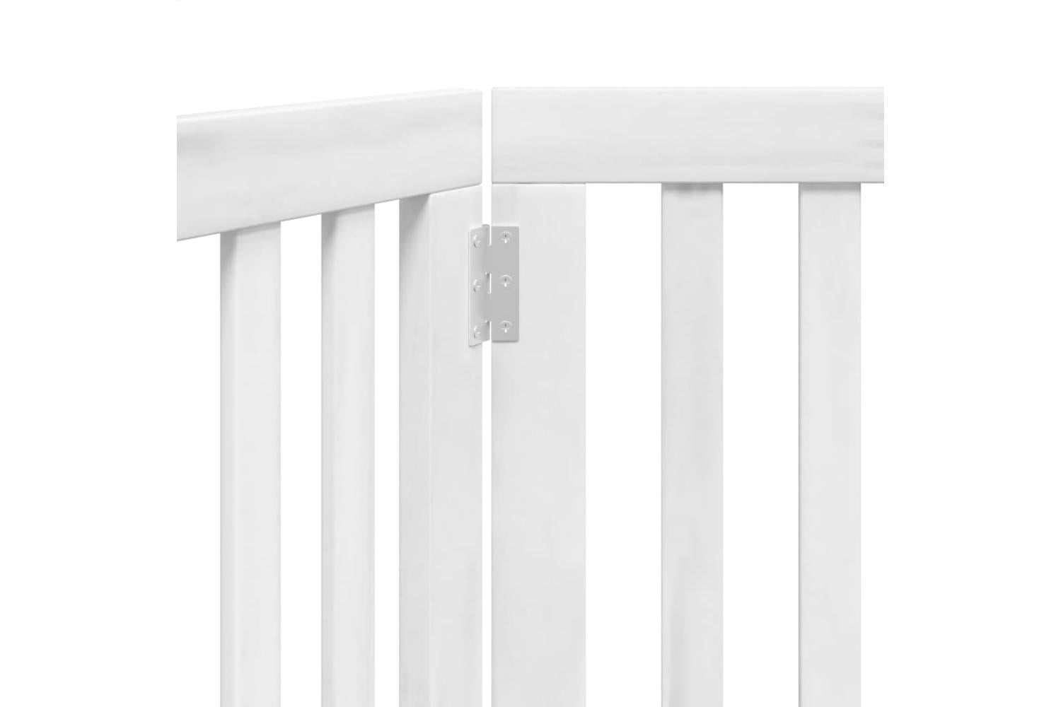 Vidaxl Dog Gate Foldable 2 Panels White 160 Cm Poplar Wood-8