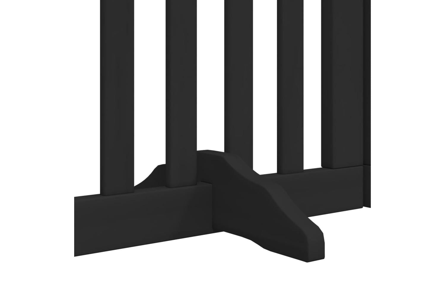 Vidaxl Dog Gate With Door Foldable 6 Panels Black 300 Cm Poplar Wood-10