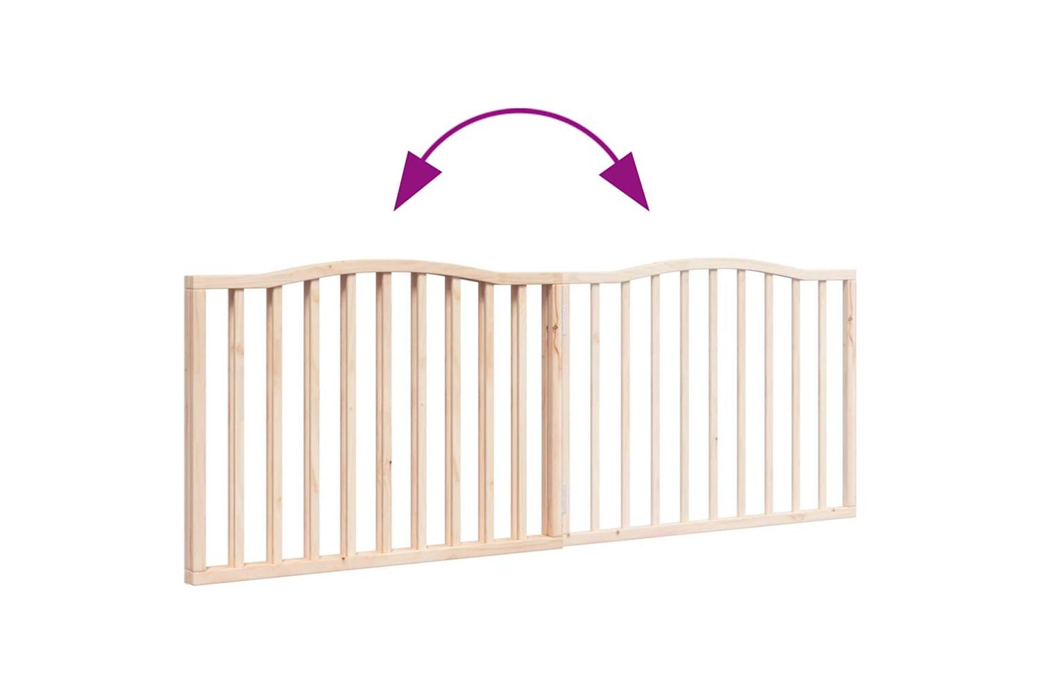 Vidaxl Dog Gate Foldable 2 Panels 160 Cm Poplar Wood-7