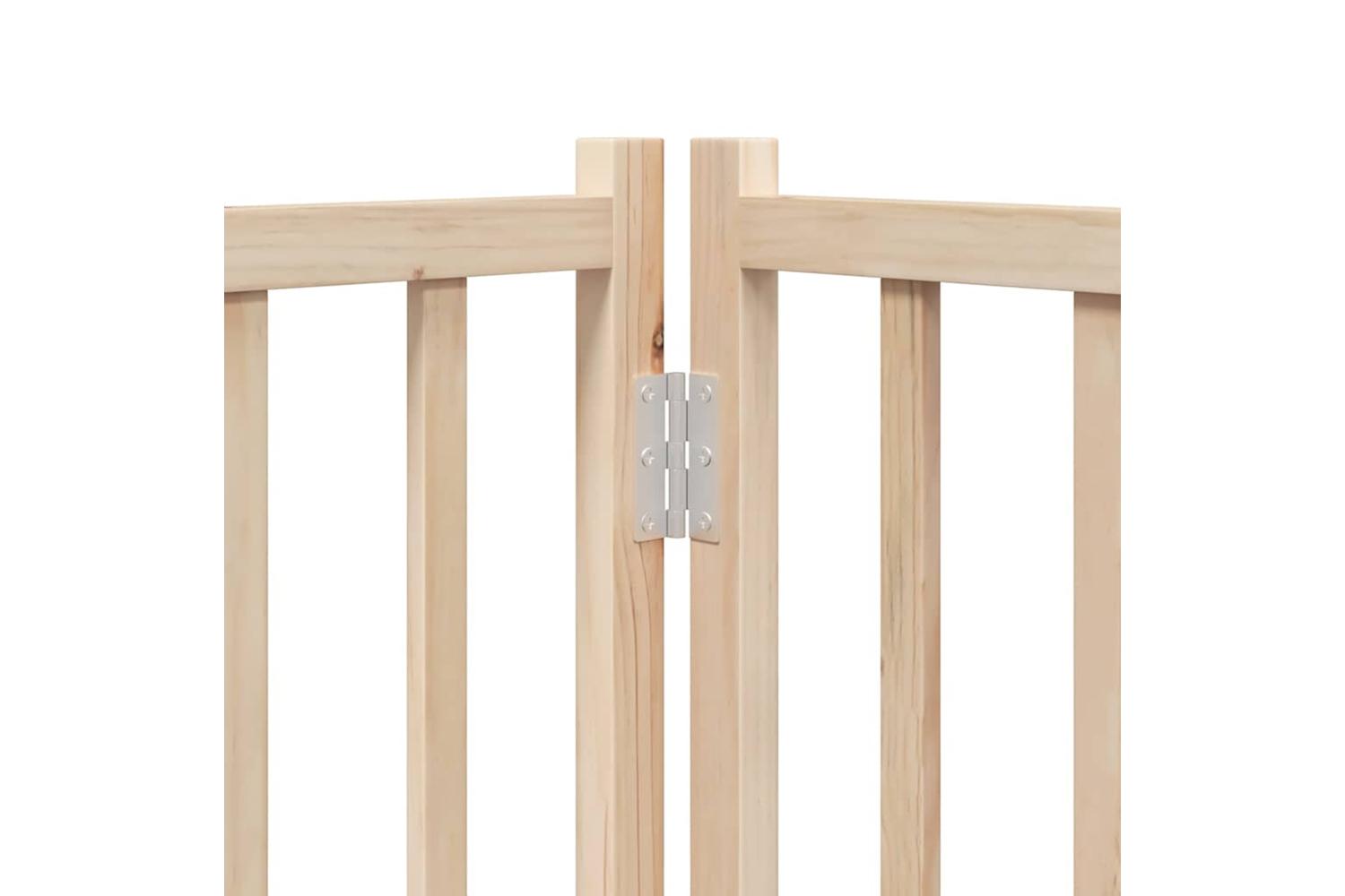 Vidaxl Dog Gate With Door Foldable 6 Panels 300 Cm Solid Wood Fir-10