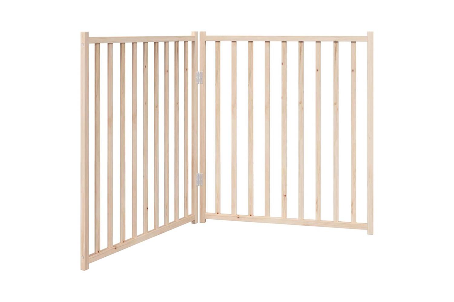 Vidaxl Dog Gate Foldable 2 Panels 160 Cm Solid Wood Fir-2