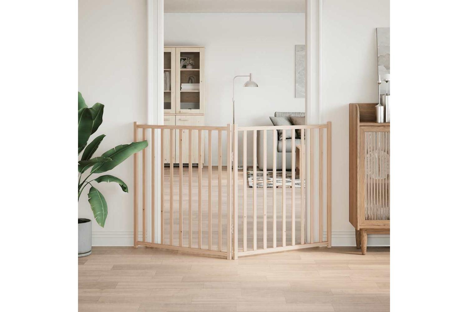 Vidaxl Dog Gate Foldable 2 Panels 160 Cm Solid Wood Fir-3