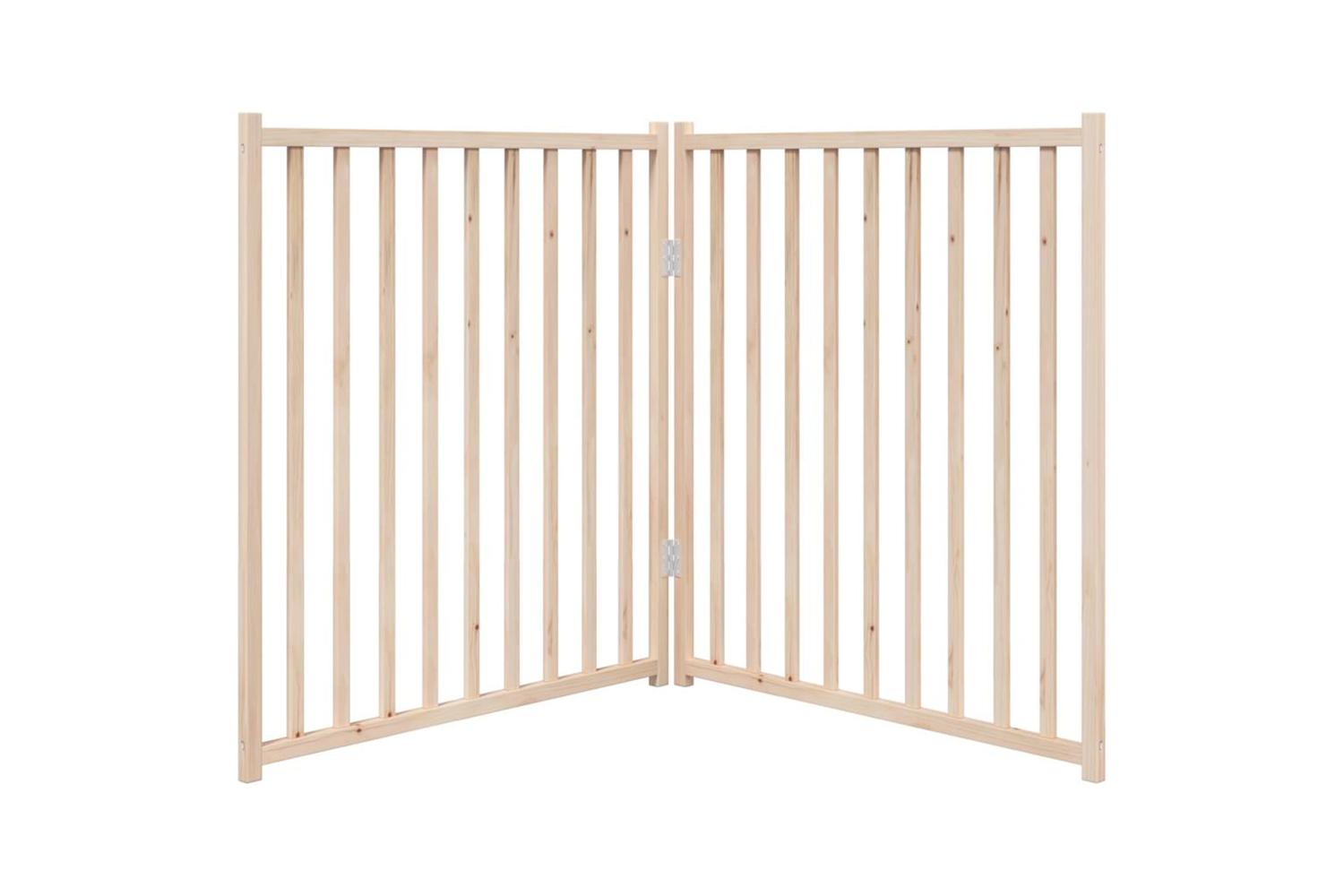 Vidaxl Dog Gate Foldable 2 Panels 160 Cm Solid Wood Fir-4