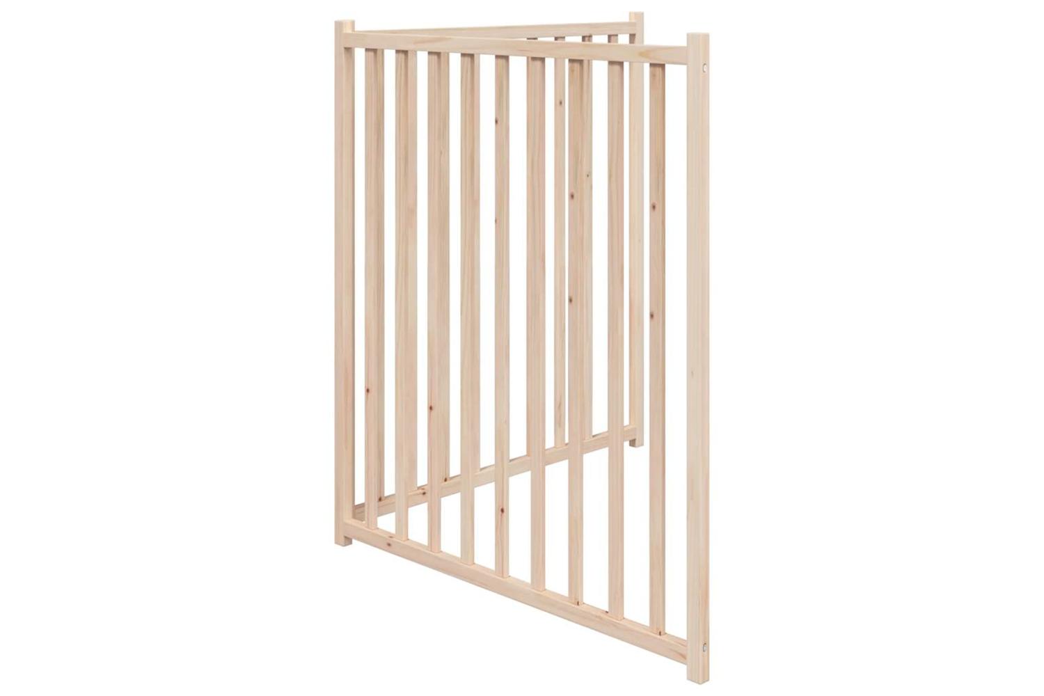 Vidaxl Dog Gate Foldable 2 Panels 160 Cm Solid Wood Fir-5
