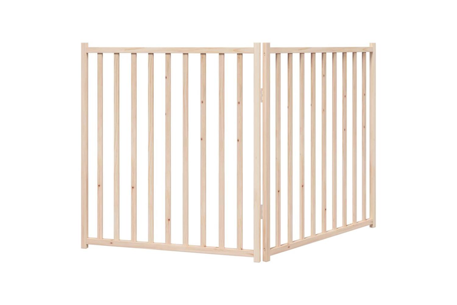 Vidaxl Dog Gate Foldable 2 Panels 160 Cm Solid Wood Fir-6