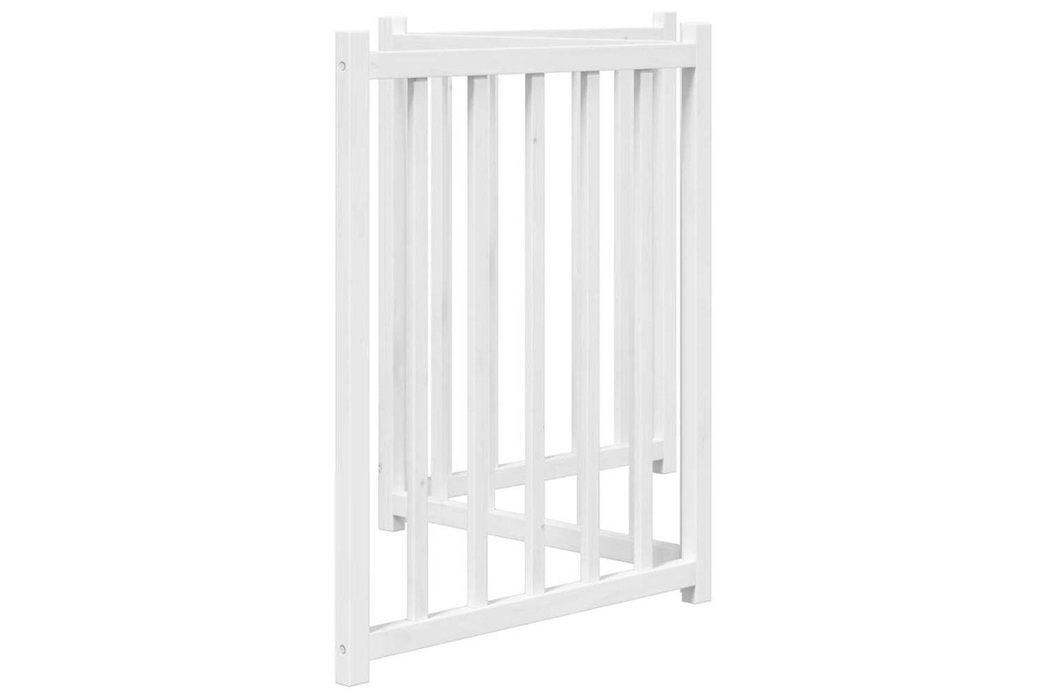 Vidaxl Dog Gate Foldable 3 Panels White 150 Cm Solid Wood Fir-5