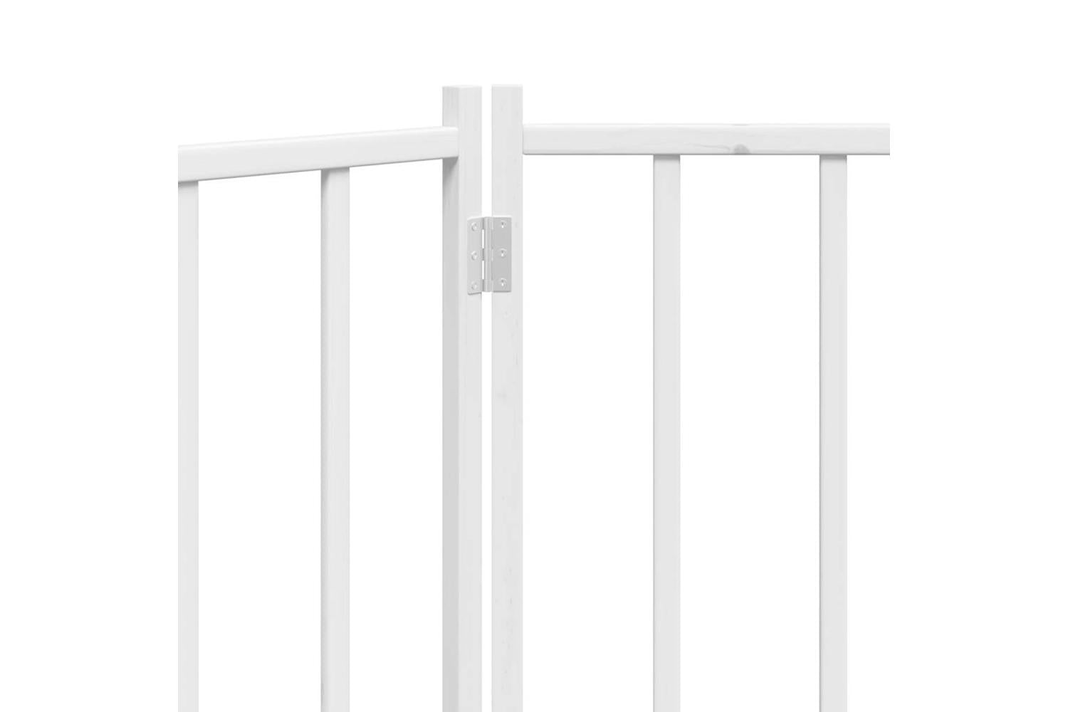 Vidaxl Dog Gate Foldable 3 Panels White 150 Cm Solid Wood Fir-8