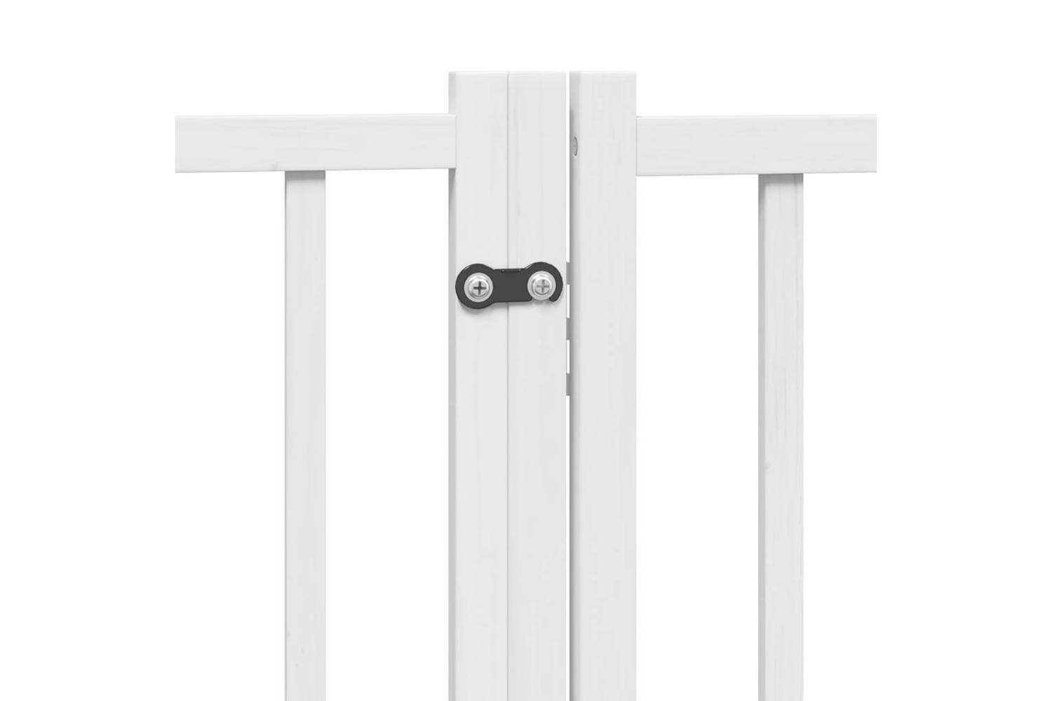 Vidaxl Dog Gate With Door Foldable 4 Panels White 320 Cm Solid Wood Fir-9