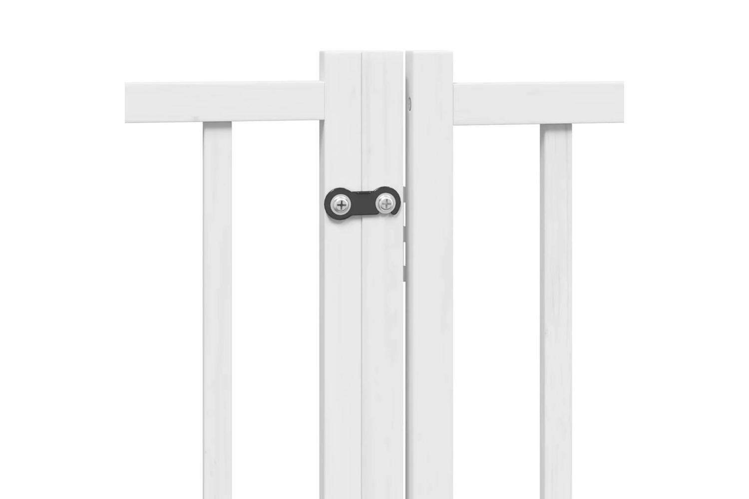 Vidaxl Dog Gate With Door Foldable 4 Panels White 320 Cm Solid Wood Fir-9