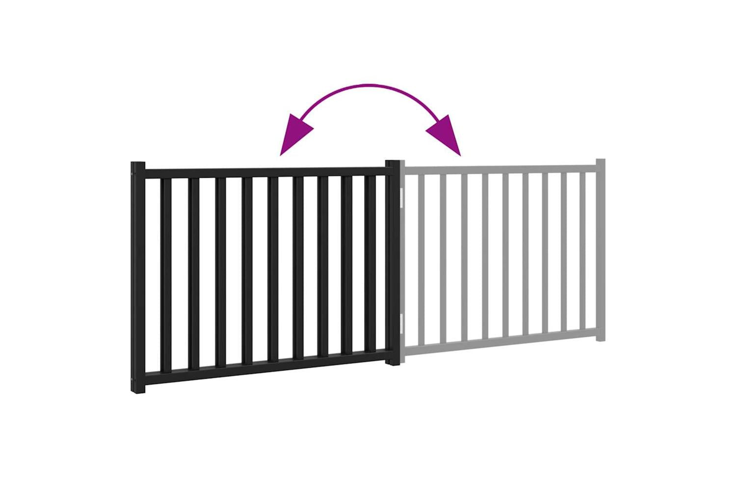 Vidaxl Dog Gate Foldable 2 Panels Black 160 Cm Solid Wood Fir-7