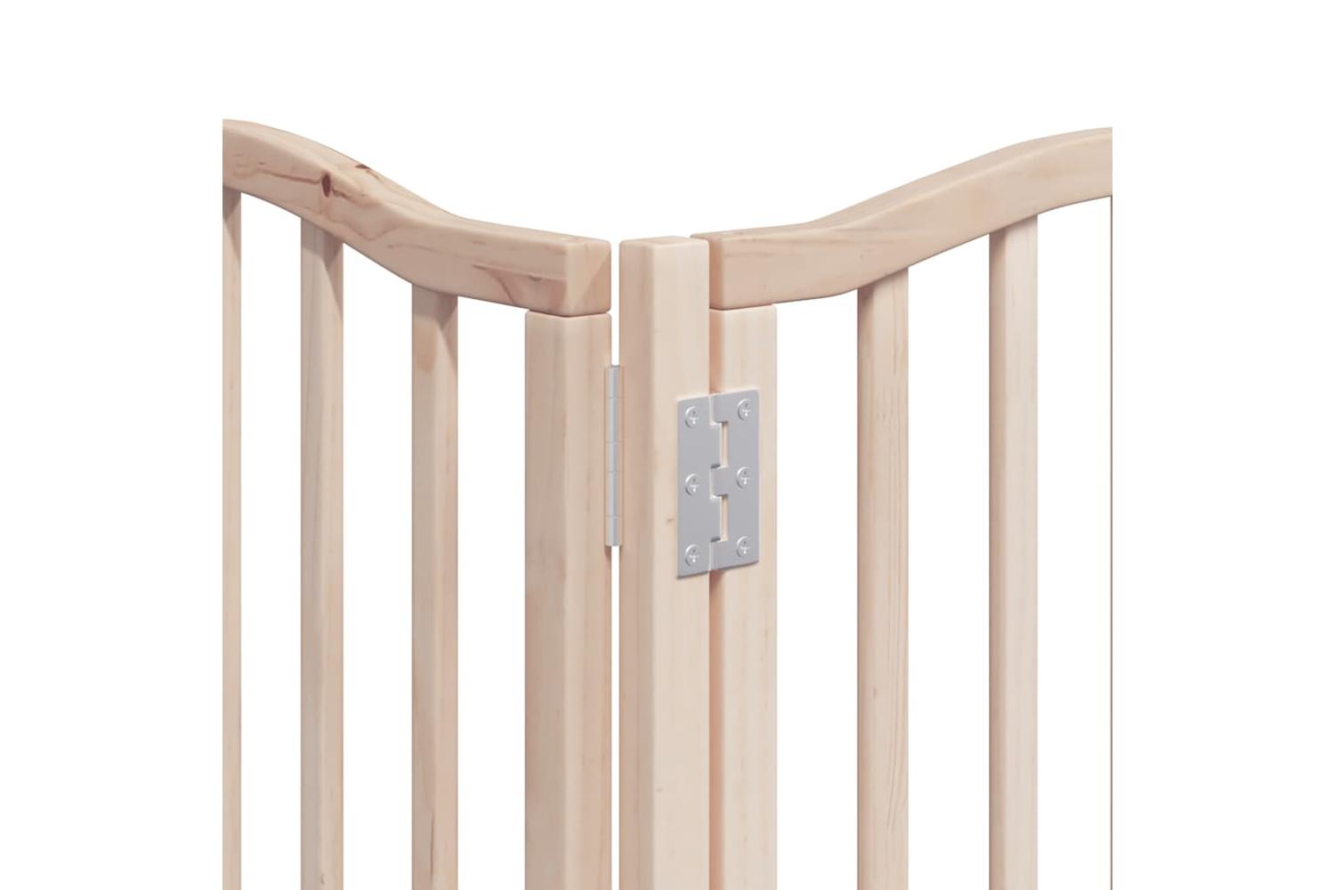 Vidaxl Dog Gate With Door Foldable 15 Panels 750 Cm Poplar Wood-10
