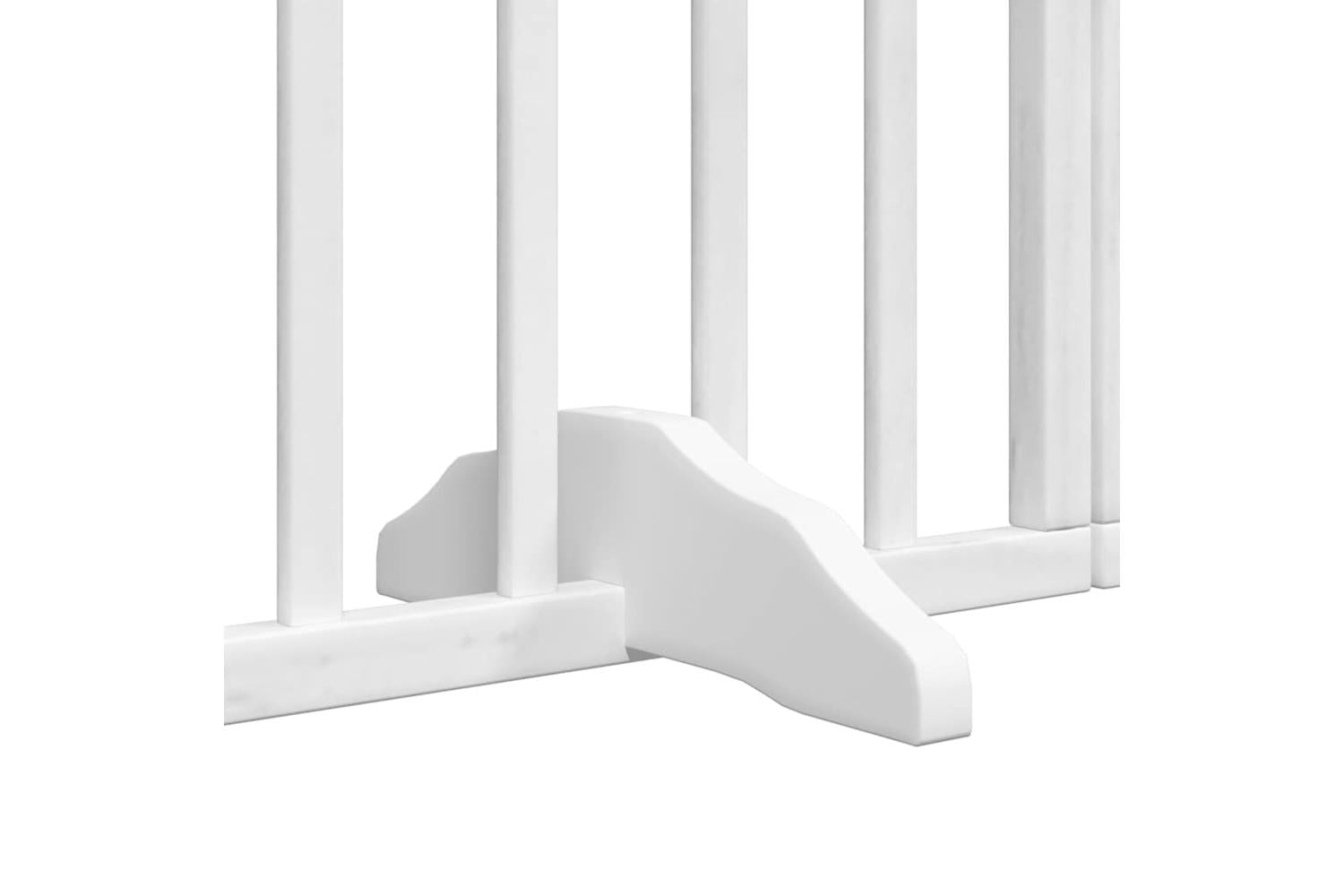 Vidaxl Dog Gate With Door Foldable 9 Panels White 450 Cm Poplar Wood-8