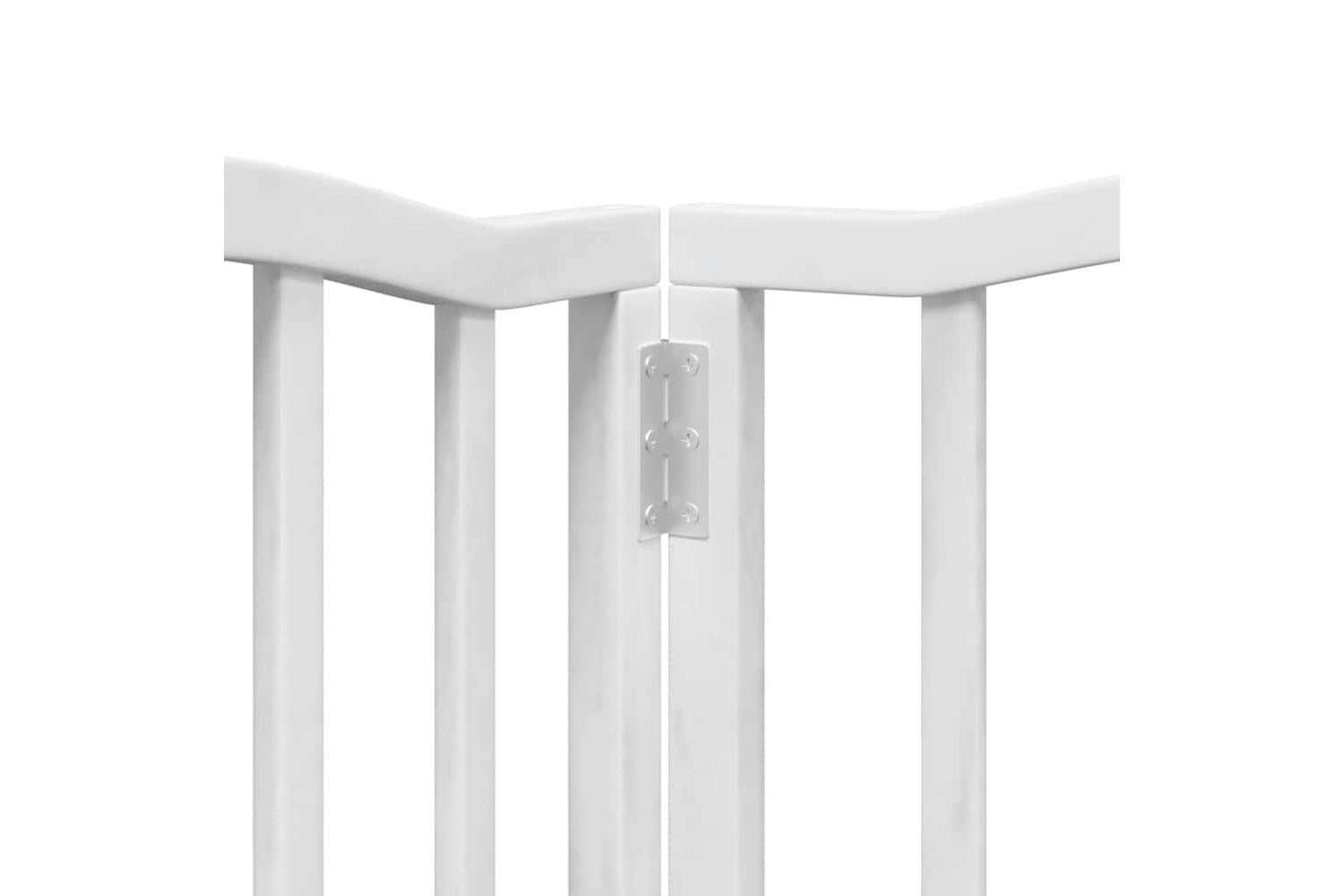 Vidaxl Dog Gate With Door Foldable 9 Panels White 450 Cm Poplar Wood-9