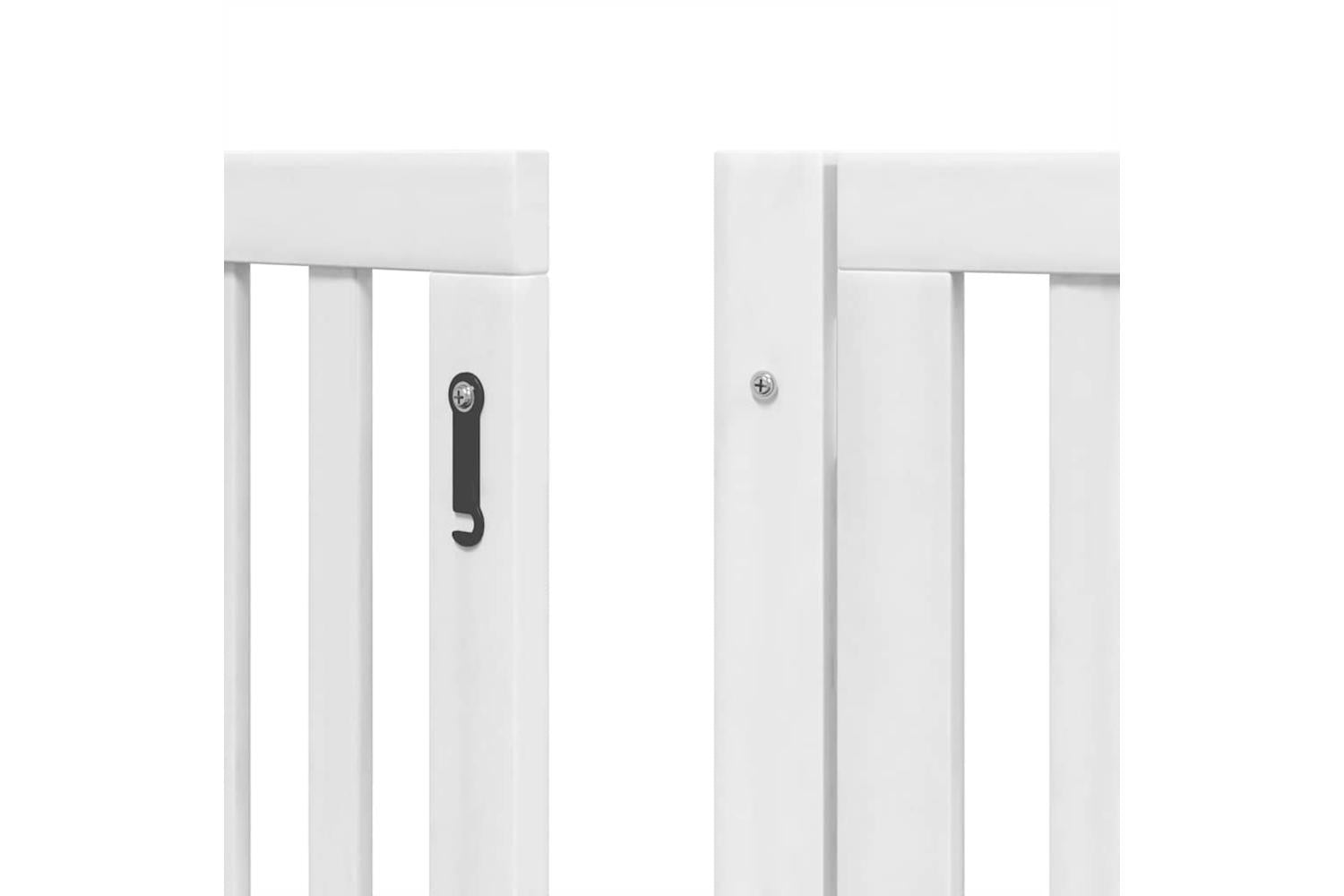 Vidaxl Dog Gate With Door Foldable 12 Panels White 600 Cm Poplar Wood-9