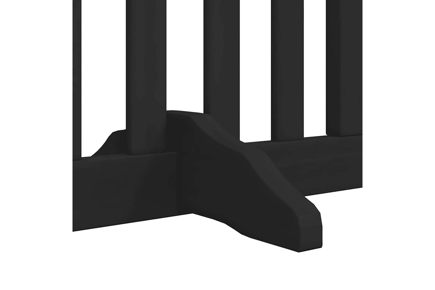 Vidaxl Dog Gate With Door Foldable 6 Panels Black 480 Cm Poplar Wood-6