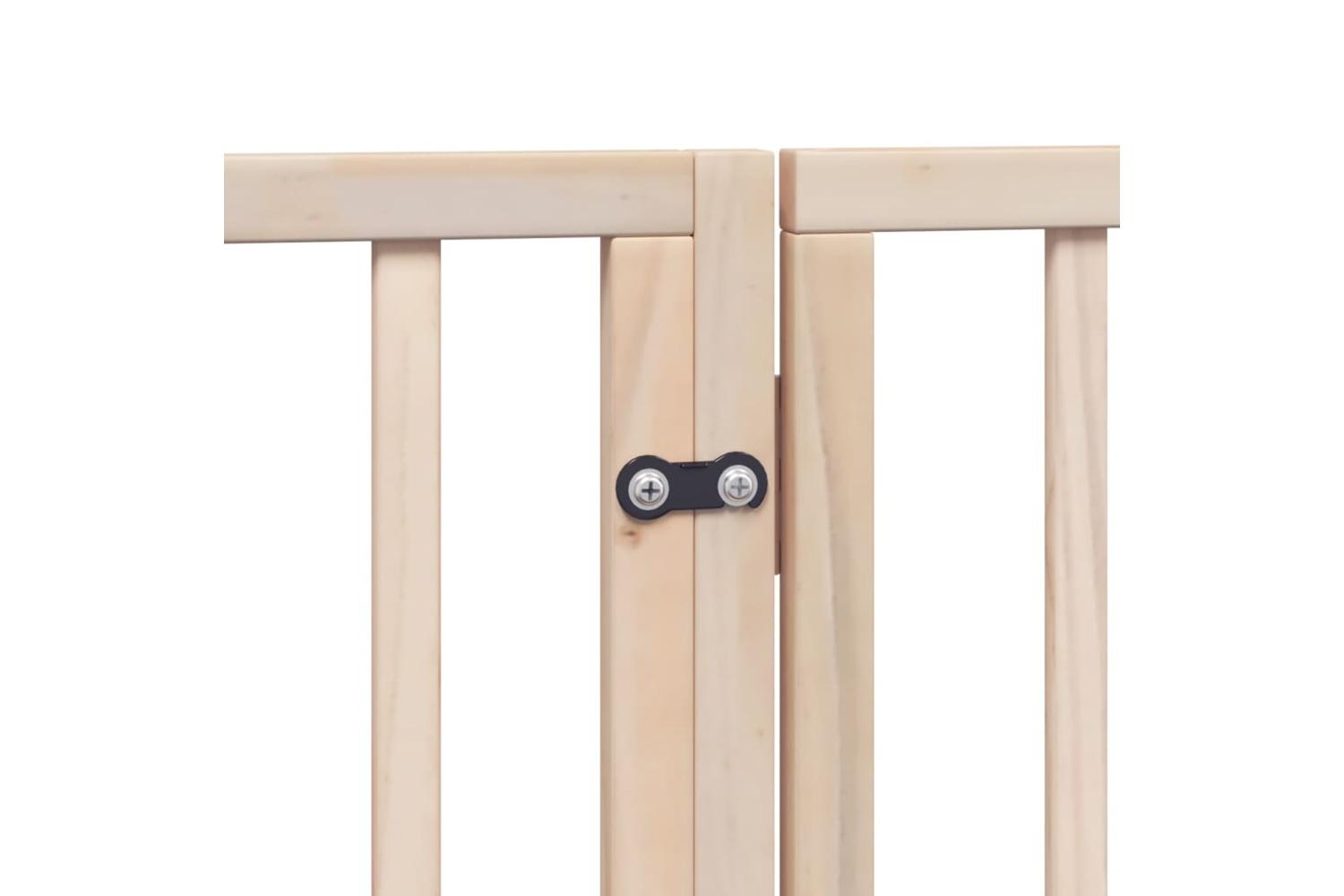 Vidaxl Dog Gate With Door Foldable 4 Panels 320 Cm Poplar Wood-9