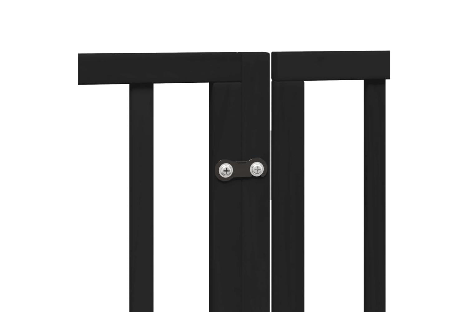 Vidaxl Dog Gate With Door Foldable 4 Panels Black 320 Cm Poplar Wood-9